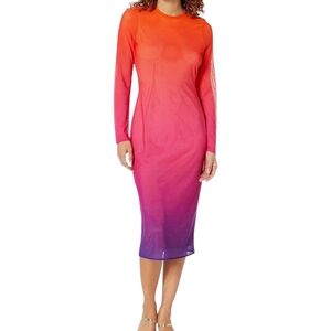The Drop Gradient Long Sleeve Dress NWT Size XL